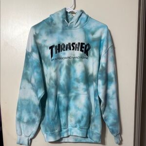Thrasher Blue Tie-Dye Men's Hoodie